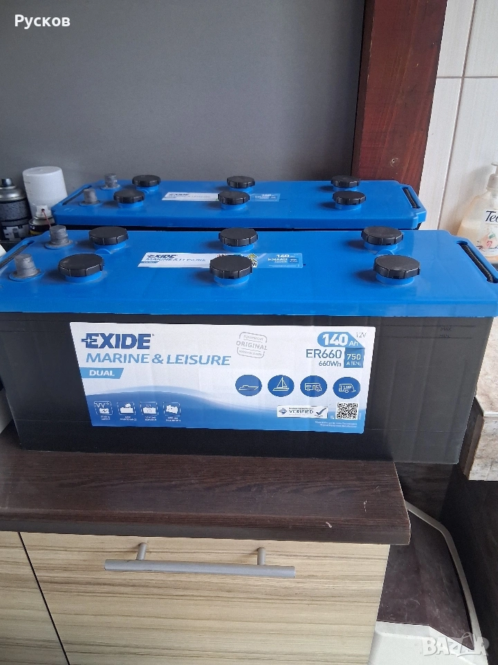 Тягов акумулатор EXSIDE Marine Deep Cycle 140 a/h, снимка 1
