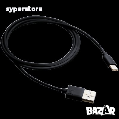 Зареждащ кабел CANYON UC-1, Type C USB, 1M, Черен SS30232, снимка 1