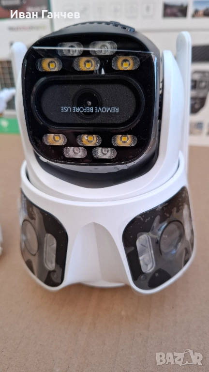 Тройна IP камера с WiFi приложение iCSee безжична камера 12MP ;НОВИ, снимка 1