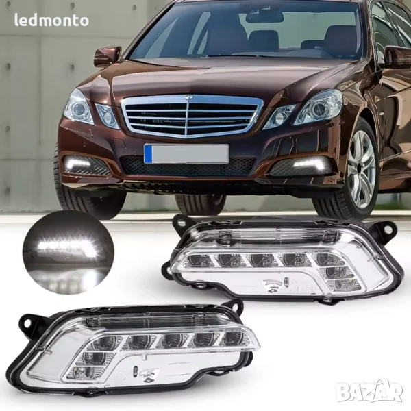 LED дневни светлини за Mercedes W212 E350 E550 C207, снимка 1