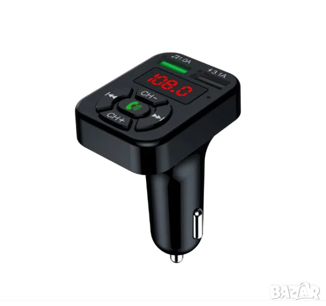 Универсален FM Bluetooth трансмитер за автомобил, снимка 1