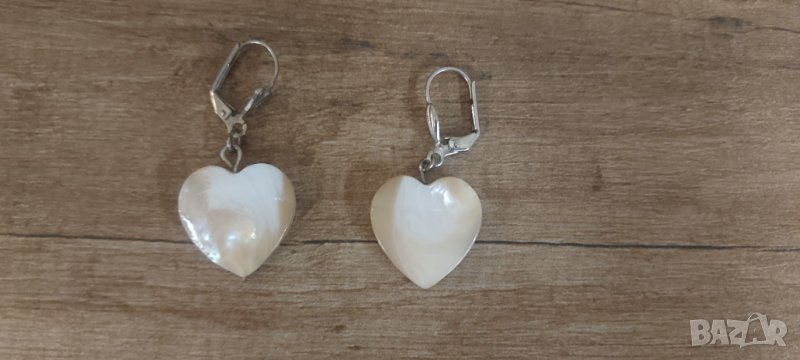 Комплект Обеци и сребърен медальон - колие с камък внос от Англия, снимка 1