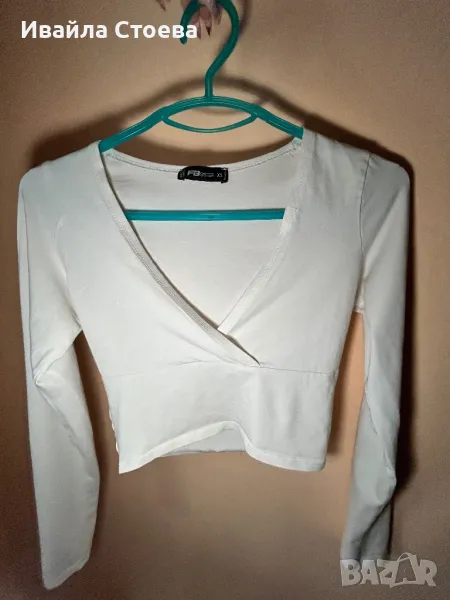 Бяла дамска блуза, снимка 1