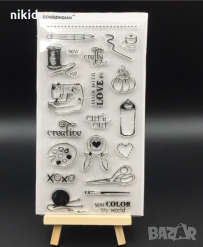 Шивашки репаратура силиконов гумен печат декор бисквитки фондан Scrapbooking, снимка 1