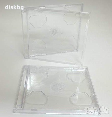 Двойна CD BOX 10mm clear, Jewel Case for 2 cd - нова прозрачна кутия, кристална - нови кутии, снимка 1