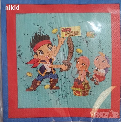 Пирати Пиратско парти 10 парти салфетки рожден ден, снимка 1