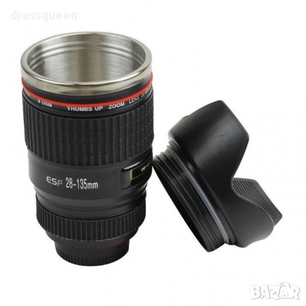 1693 Термо чаша във формата на обектив, снимка 1