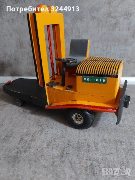 Стара рядка дървена играчка мотокар VOI-019 , снимка 1