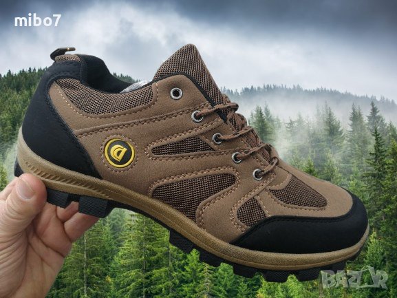 Мъжки маратонки с гумено директно излято ходило в кафяво, мод.01- CAIDAI, снимка 1