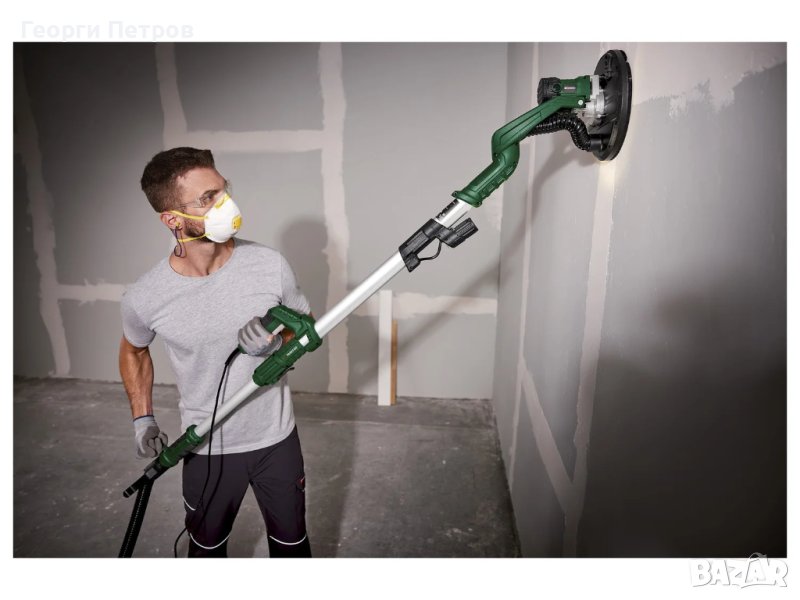 Немска шлайф машина за тавани и стен Parkside Жираф ++ 6 бр. кръгли ша, снимка 1