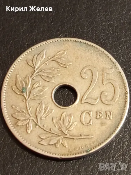 Стара монета 25 сантима 1908г. Кралство Белгия за КОЛЕКЦИОНЕРИ 32542, снимка 1