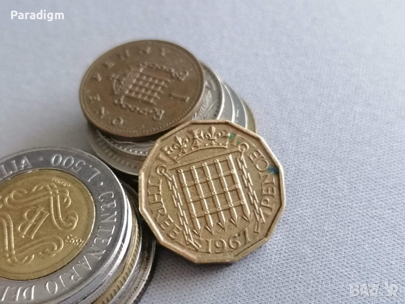 Монета - Великобритания - 3 пенса | 1967г., снимка 1