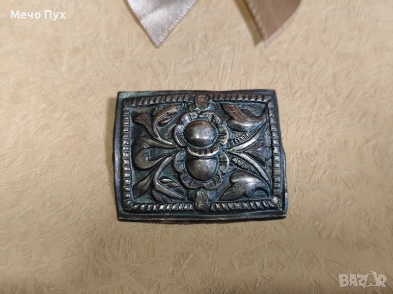 Стара сребърна брошка (14), снимка 1