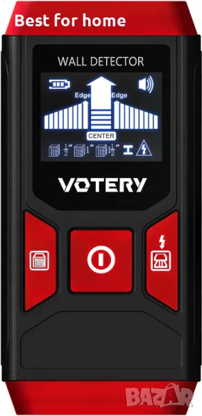 Стенен скенер Votery Stud Finder SF02- кабели, метал, тръби, дърво, снимка 1
