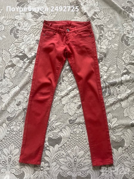 Дънки корал, червено, снимка 1