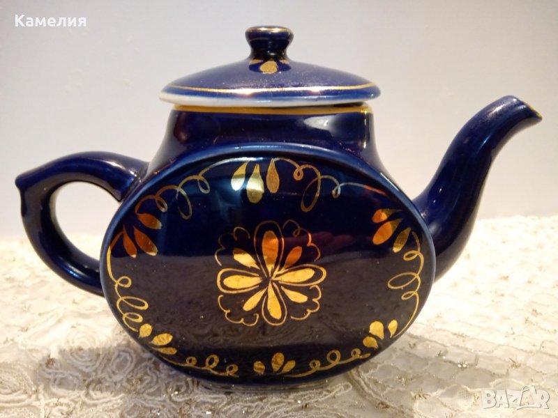 Руски чайник Гжел, снимка 1