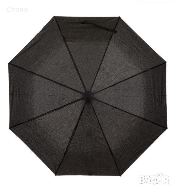 Автоматичен сгъваем чадър за дъжд черна дървена дръжка 36 см, снимка 1