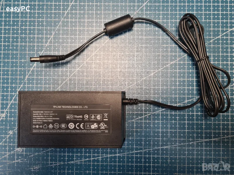 Оригинален захранващ адаптер TP-LINK T480125-2DT 48V 1.25A, снимка 1