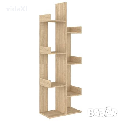 vidaXL Шкаф библиотека, дъб сонома, 48x25,5x140 см, ПДЧ（SKU:808912, снимка 1