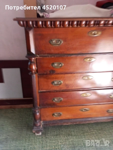 Скрин от дърво с 5 шкафа и много оригинални орнаменти  , снимка 1