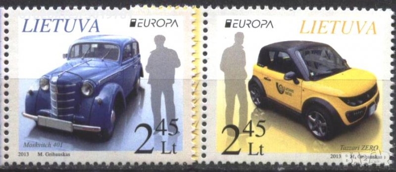 Чисти марки Европа СЕПТ, Автомобили 2013 от Литва, снимка 1