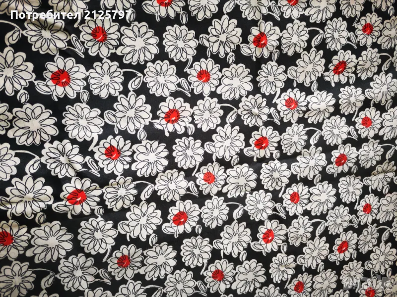 Ш/ 140см  Д/ 217см  Парче стар плат, соц епоха, снимка 1