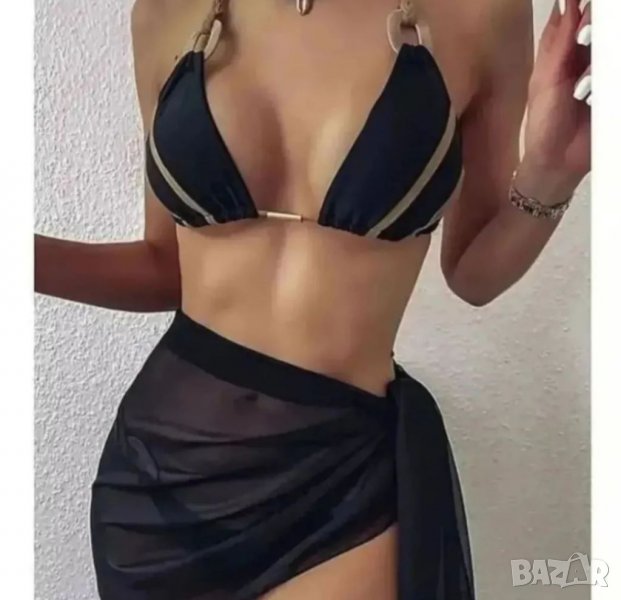 Черен шал за плаж, снимка 1