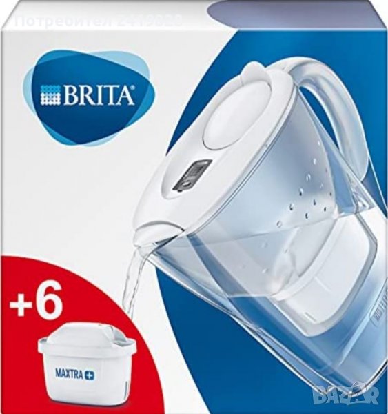 Кана Brita Marella Филтър за вода Graphite Grey Вкл. 5 филтърни патрона Maxtra+,, снимка 1