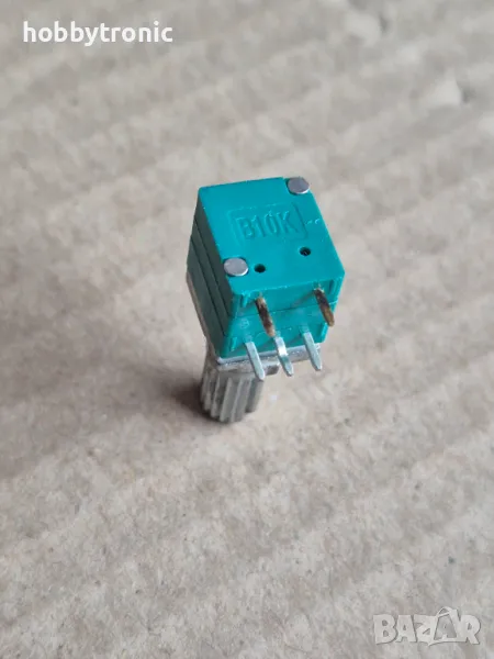 Миниатюрен потенциометър с ключ  100K, снимка 1