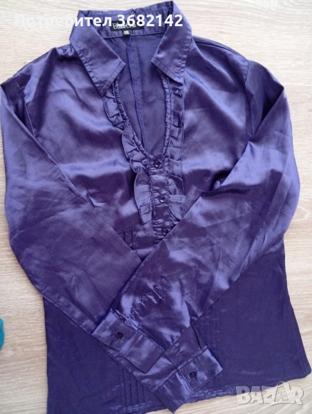 продавам дамска лилава сатенена риза , снимка 1