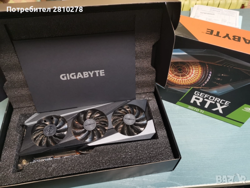 Видео карта Gigabite  RTX 3070TI, 8 gb., снимка 1