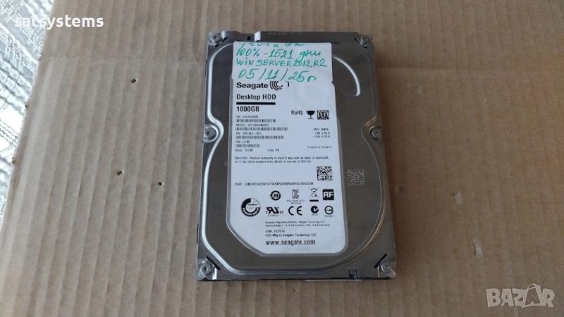 Хард диск Seagate Barracuda Desktop HDD ST1000DM003 1000GB SATA 6.0Gb/s, снимка 1