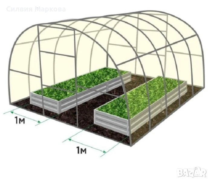 Комплект два реда лехи за оранжерии Primaterra, снимка 1