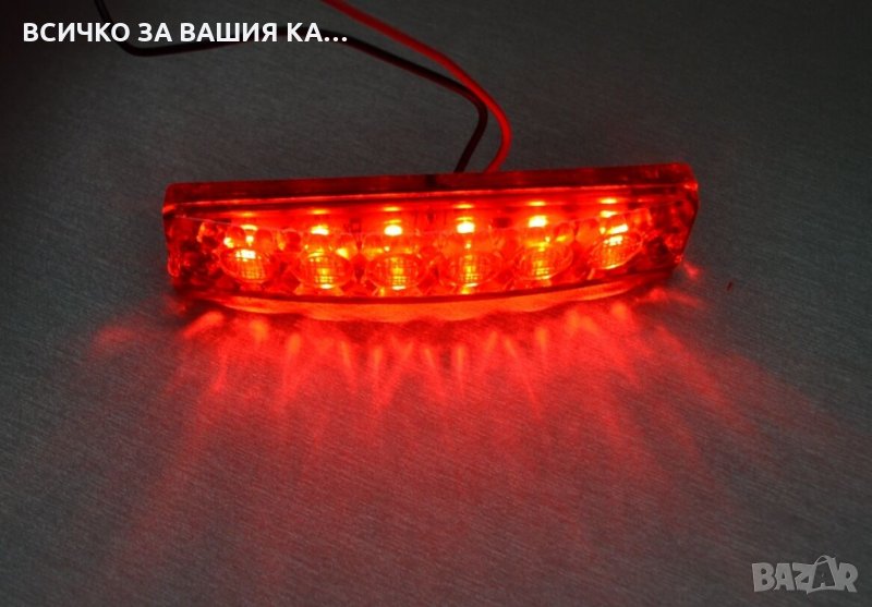 Диодни LED ЛЕД ЧЕРВЕНИ габарити лед светлини 12V и 24V, снимка 1