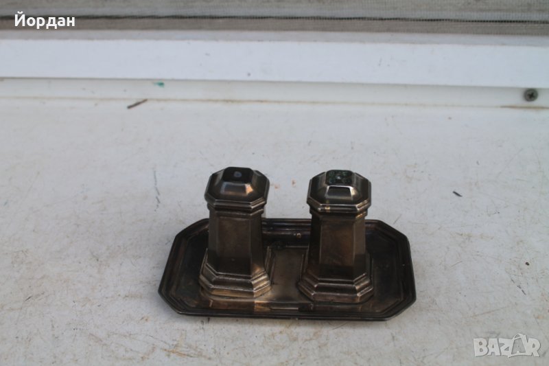  Посребрен комплект за сол и пипер, снимка 1