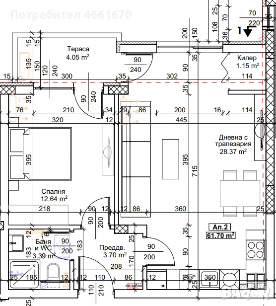 Двустаен апартамент в Тракия! , снимка 1