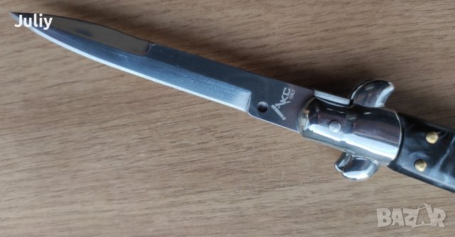 Автоматичен сгъваем  нож АКC Italy / Stiletto / - 22/33 сантиметра, снимка 5 - Ножове - 39794519