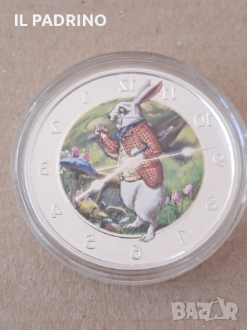 Сребро Алиса в страната на чудесата острови Питкерн 1 унция OZ, снимка 2 - Нумизматика и бонистика - 53108333