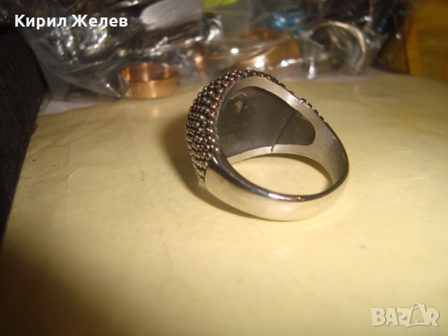 МОДЕН СТОМАНЕН ПРЪСТЕН ОКСИДИРАНА НЕРЪЖДАЕМА СТОМАНА НОВ СТИЛЕН КРАСИВ 9310, снимка 7 - Пръстени - 34376403