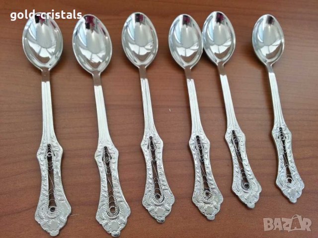 Руски лъжички  вилички филигран, снимка 4 - Антикварни и старинни предмети - 30625169