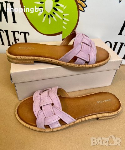 Дамски летни чехли Anna Field естествена кожа, снимка 1