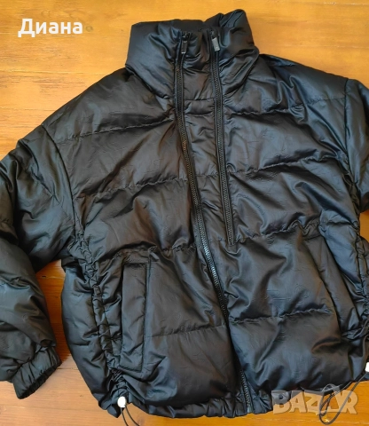 черно зимно яке , снимка 2 - Якета - 52922307