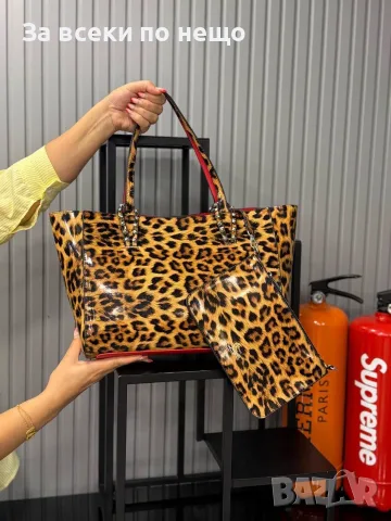 Christian Louboutin Дамска Чанта Тип Тоут С Несесер И Декоративни Капси - 16 Цвята Код SEM-1033