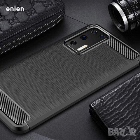 Удароустойчив карбонов кейс за Huawei P40 PRO, P30 Lite, снимка 6 - Калъфи, кейсове - 29094511