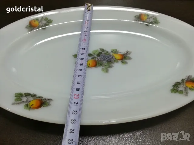 френски аркопал плато елипса, снимка 3 - Антикварни и старинни предмети - 48855300