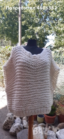 ръчно изплетен пуловер , снимка 2 - Жилетки - 51855446