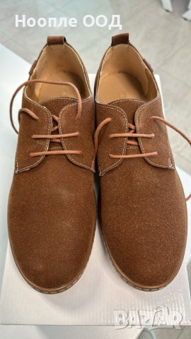 Мъжки ежедневни обувки 261112 - набук кафеви , снимка 2 - Ежедневни обувки - 42892135