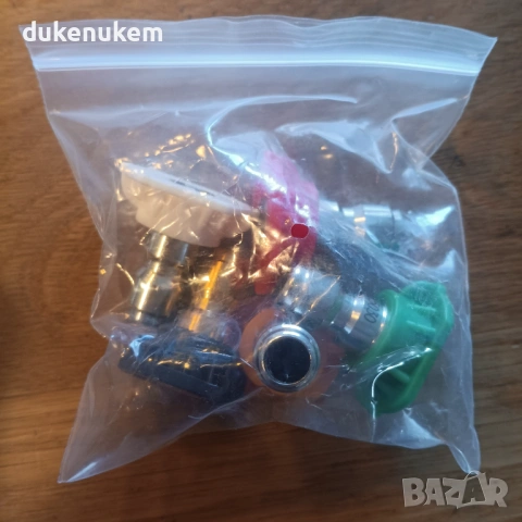 Двоен конектор за пяна и дюза за водоструйка, 1/4" Quick Connect, 5 накрайника, снимка 8 - Други инструменти - 53071715