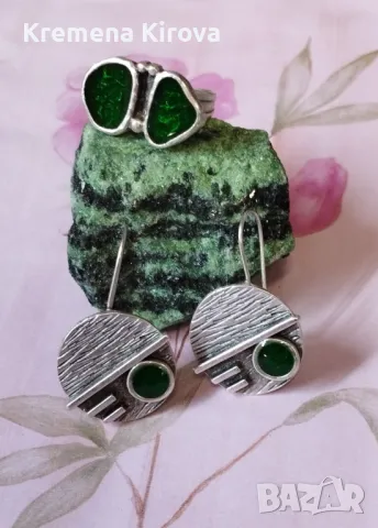 Оригинални дамски комплекти обеци и пръстен със смола. Бижута Луди гъби. Идея за подарък.