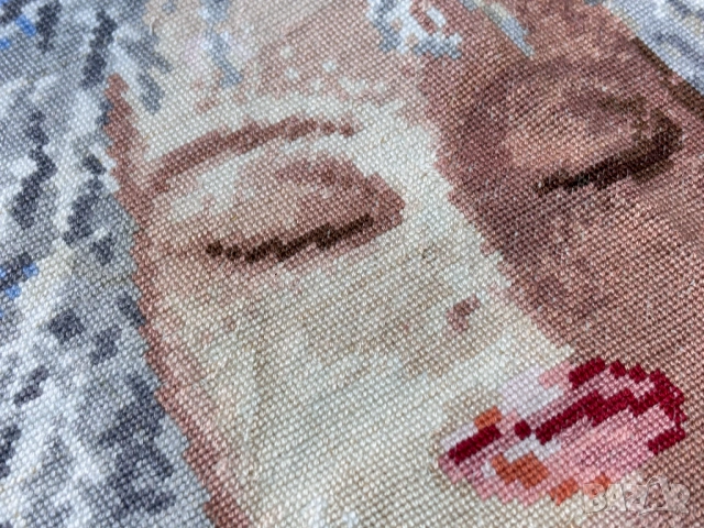 Ушит Гоблен "Водната фея"-52см х 34 см, снимка 5 - Гоблени - 54056297